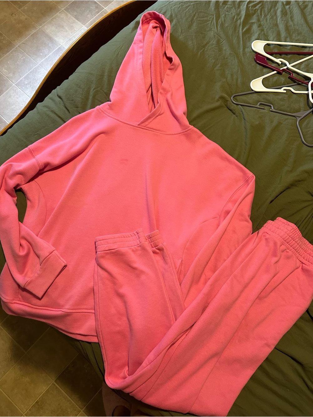 Pink Hoodie and Sweatpants Set